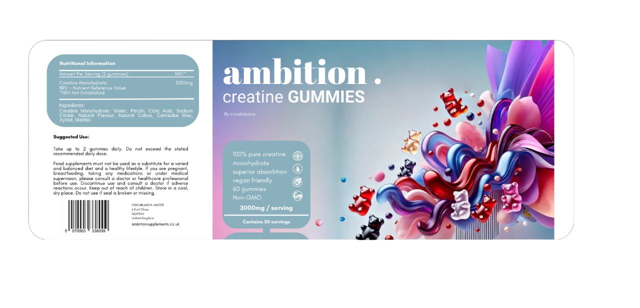 Ambition Creatine Monohydrate Gummies x60